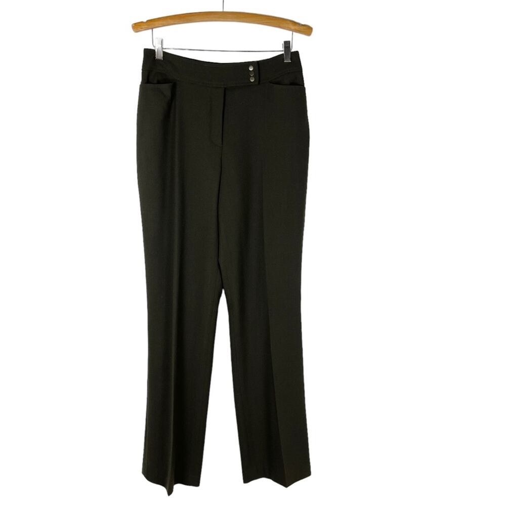 Vintage green high waisted trouser preppy wool pants 10